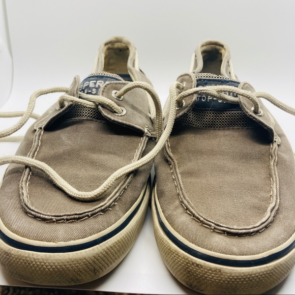 Sperry | Men’s Gray Canvas Boatshoes - Picture 6 of 10